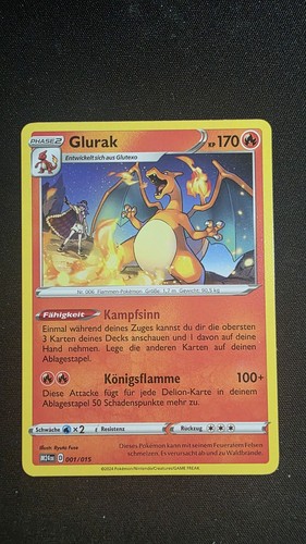 Pokémon karte glurak 001 - pokémon, 001/015
