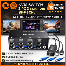 KVM Switch 3 Monitore HDMI