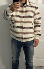 Jacke Herren Zara Größe L  hell mit Indianermuster