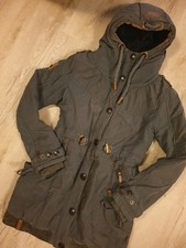 Naketano Wintermantel, Winterjacke, Parka "Becky Pupst", Grün, Größe M, Top
