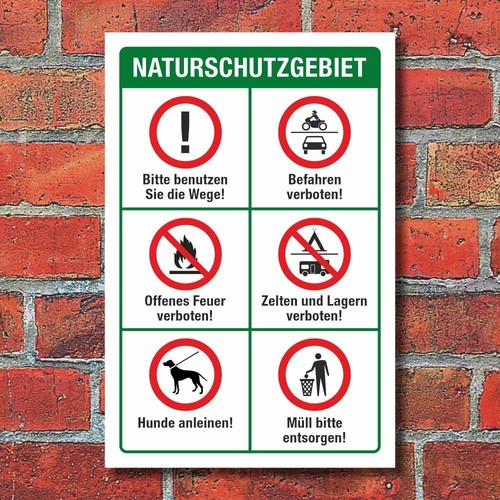 Schild naturschutzgebiet - schild,