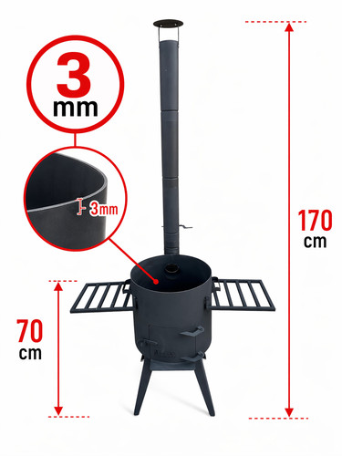 3mm stahl utschak 40cm - stahl, Ø