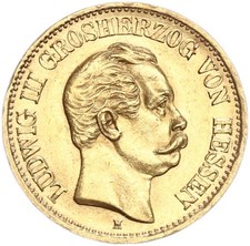 Hessen Ludwig III. 10 Mark