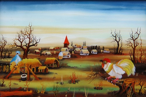 Hinterglasmalerei naive kunst - hinterglasmalerei,