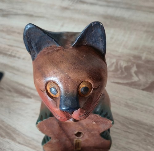 Kantenhocker katze aus holz - kantenhocker,
