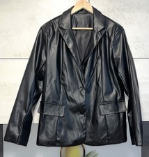 Neuer schwarzer Damen Leder Blazer Gr. XL 46/48 eventuelle 50