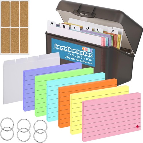 Karteikarten box mit - karteikarten,