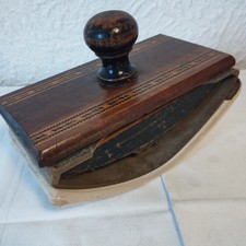 Schreibtischgarnitur Löschwippe Löschwiege Tintentrockner  antik Holz