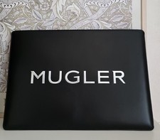 Thierry Mugler Tablet Tasche, iPad Hülle, Schwarz, Veganes Leder
