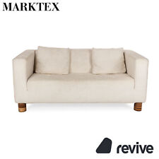 Marktex Stoff Zweisitzer Creme Sofa Couch