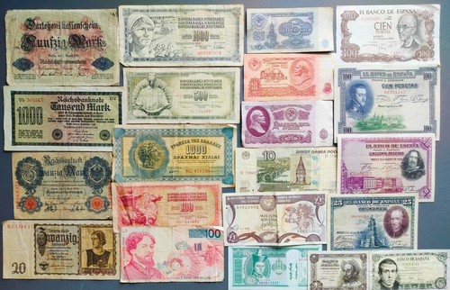 Alte banknoten konvolut - 21,