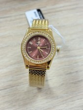Damenuhr Gold Strass mit