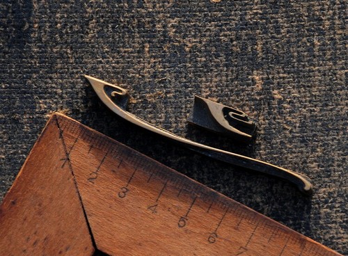 Messing ornament buchbinden - 2x,