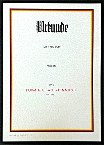 Blanko urkunde brd - urkunde,