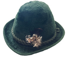 ALT ungetrage Lodenhut Handarbeit Mießbacher Haarfilzhut Trachtenhut Schützenhut