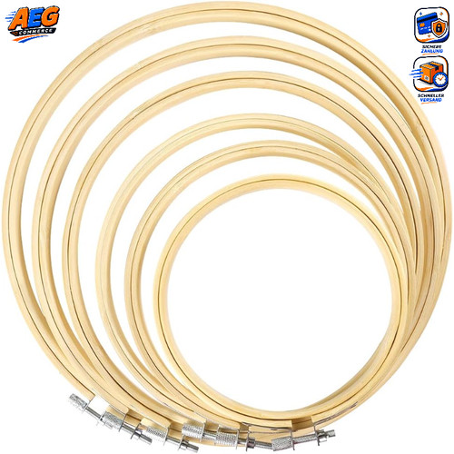 Stickrahmen rund bambus - bambus, 6