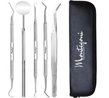 5er Dental Set Zahnsteinentferner Zahnsonde Zahnreinigung Mundspiegel Zahnpflege