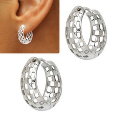 Breite Disco Creolen Ohrringe