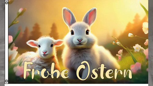 Fahne flagge frohe ostern - flagge,