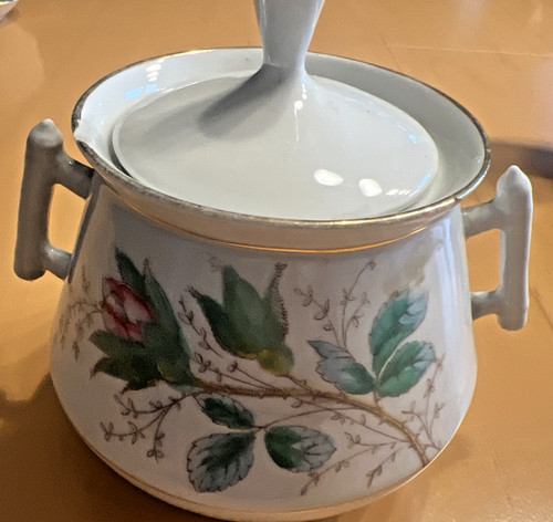 Vintage porzellan zuckerdose - porzellan,