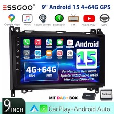DAB+ Für Mercedes A/B Klasse/Vito W169 W639 W245 Autoradio GPS Android 15 4+64GB
