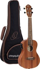 B-WARE Ortega RFU11SE Konzert Ukulele Hawaii Gitarre Tonabnehmer Tasche Natur