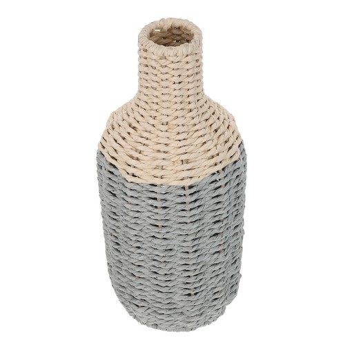 Rustic boho wicker flower - flower, vase