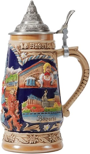 Bierkrug mit deckel liter - deckel, 1,0
