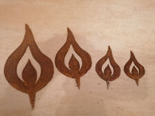 Flamme offen Edelrost Metall DIY 3 Größen Kerzenflamme