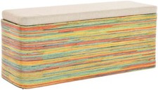 Breiter Rattan Wäschekorb mit