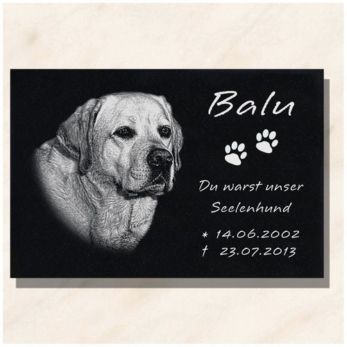 Granit tier grabstein - granit,