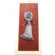 Schild WC Peltro Zinn Toilettenschild Dame Schirm Nostalgie Bad Gäste Toilette