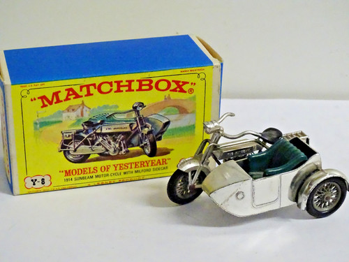 Matchbox sunbeam motorrad - y-8,