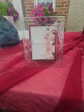 Bilderrahmen Glas Blumen Glitzer romantisch