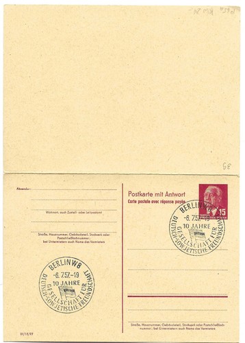 Ddr 1957 ganzsachen 65 - ganzsachen, p
