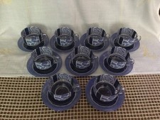 Set 9x Teegeschirr Glas  Blau und Transparent