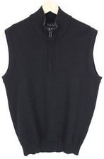 Galvin Green Weste Herren M Pullover Wollmischung Halb Zip Strick Schwarz