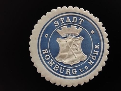 Siegelmarke stadt homburg d - siegelmarke, v.d