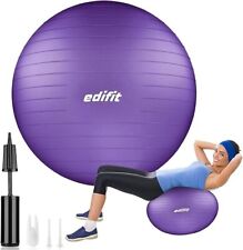 Yoga Ball Pilates Ball Schwangerschaftsball 55cm Erwachsene Lila Edifit