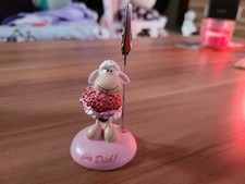 NICI✿FOTOHALTER MEMO NOTIZ✿JOLLY MÄH WEIß✿für Dich BLUMEN✿LIEBE✿SCHAF