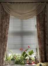 Gardinen mit kräuselband 2 Set und Querbehang (Komplett)