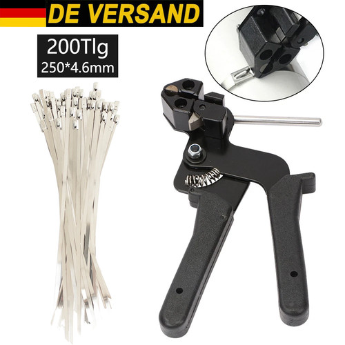 Kabelbinderzange 200 stück - kabelbinderzange, +200