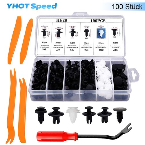 100x auto niete clip - niete, sortiment