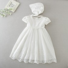 2tlg taufkleid haubmütze - +,