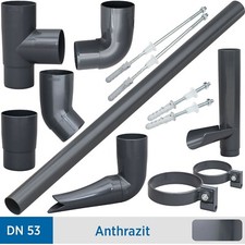 Marley Continental Dachrinnen - Fallrohrsystem DN53 Farbe Anthrazit RAL-7016