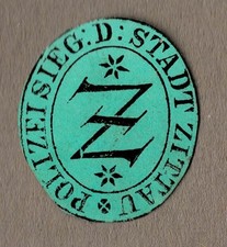 Siegelmarke Sachsen: POLIZEI
