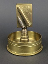 Kriegsandenken Yser 1914-1918 Aschenbecher mit Streichholzschachtelhalter