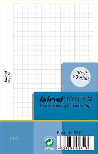 Bind systemeinlage kariert - systemeinlage,