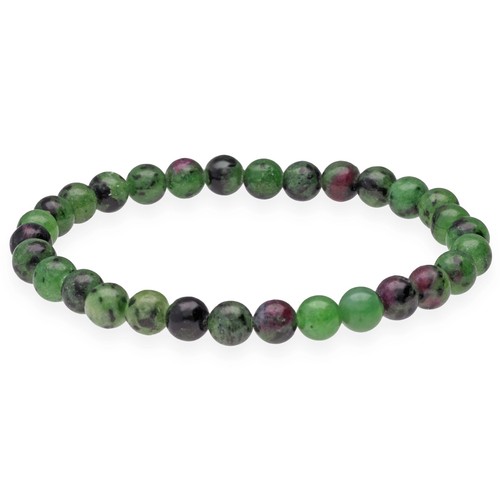 Zoisit mit rubin - zoisit, kugelarmband