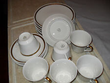 Mitterteich Bavaria Kaffeegeschirr, 18tlg. weiß mit Goldrand über 60 Jahre alt 